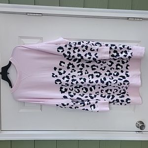 Cabana by Crown & Ivy Dress Size XL Pink & Navy Blue With Pockets